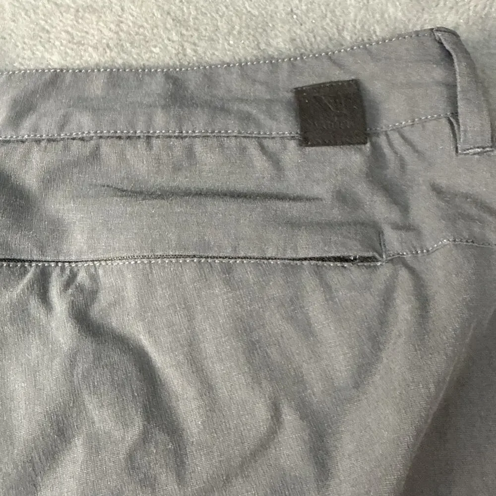 Vuori Meta Pants Mens 36x33 Gray Slim Tapered Chino Zip Pocket Travel Casual